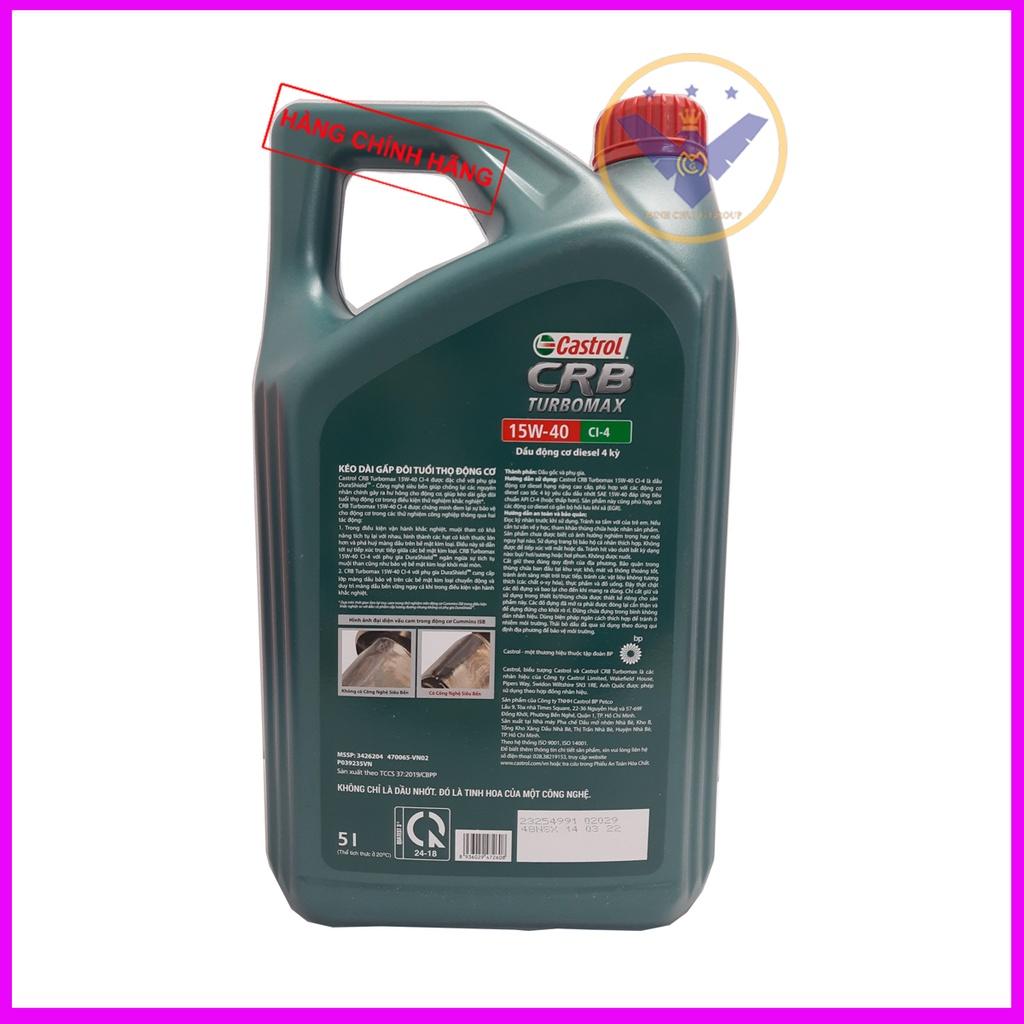 COMBO 2 Dầu nhớt ô tô Castrol CRB Turbomax 15W-40 can 5L API CI-4