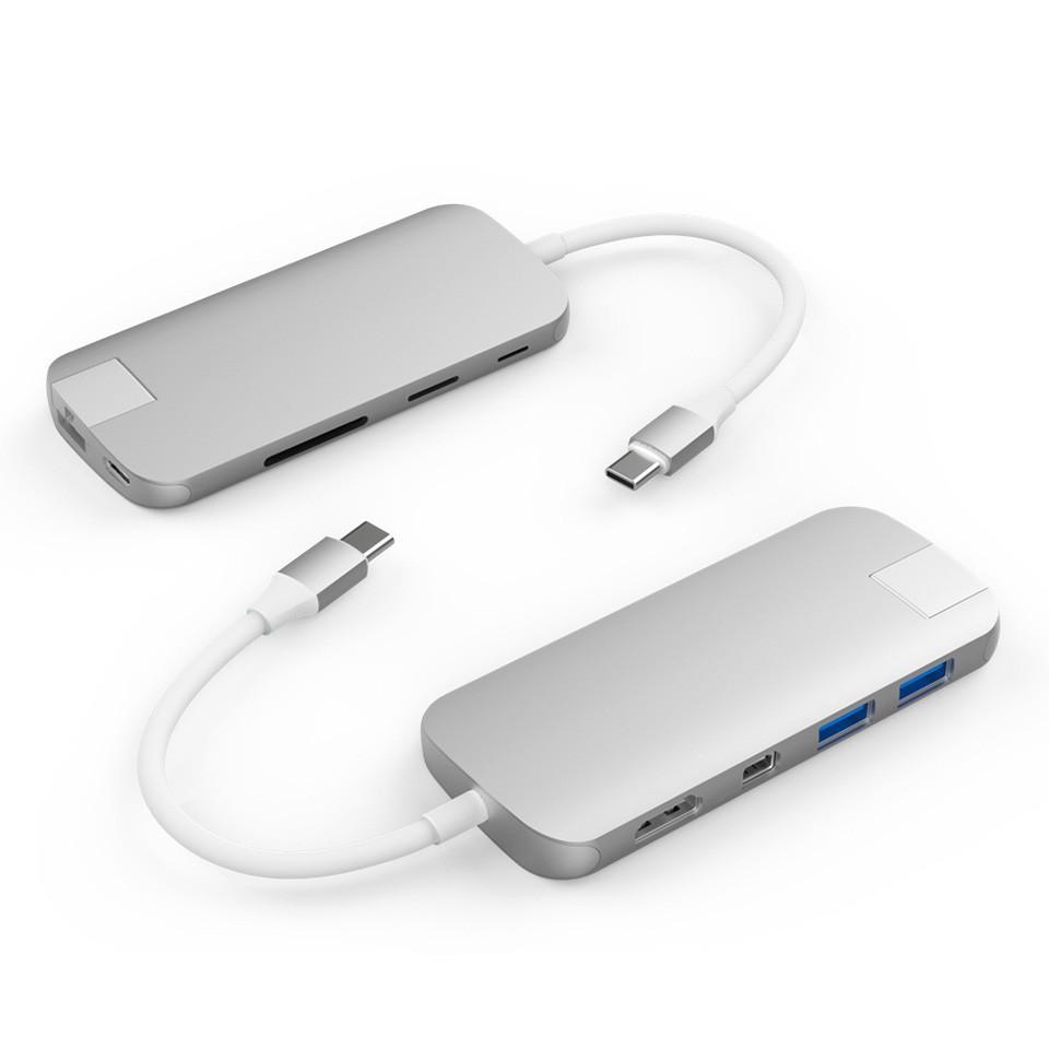 Cổng chuyển HyperDrive Slim 8-in-1 USB-C HUB cho Macbook &amp; Devices -  Hàng Chính Hãng