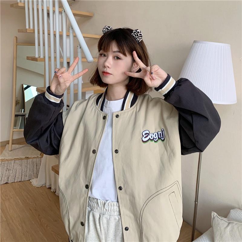 Áo khoác bomber nam nữ unisex gió jacket dù 2 lớp cúc bấm form rộng local brand ulzzang phong cách hàn quốc đep ENJOY