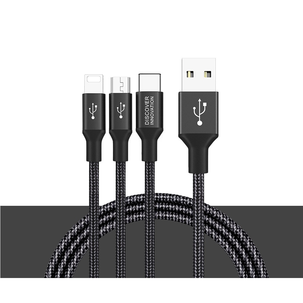 Cáp sạc nhanh đa năng 3 in 1 lightning, micro, type C Swift Cable Nillkin- Hàng chính hãng