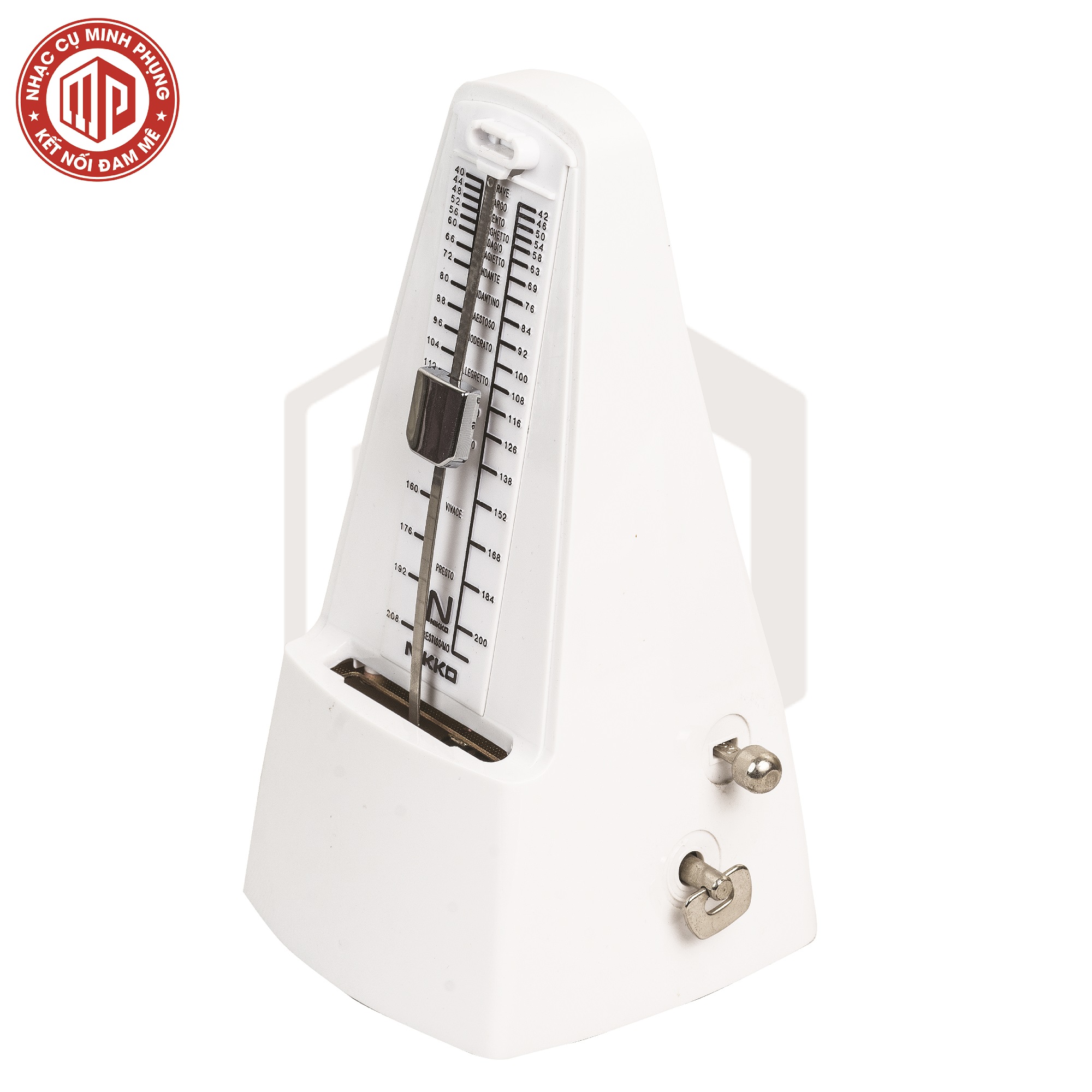 Máy đếm nhịp cao cấp Metronome Nikko - Màu trắng - Hàng chính hãng