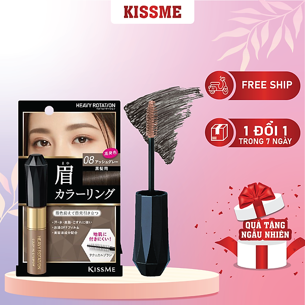 Mascara Đổi Màu Lông Mày Chống Lem Trôi Kissme Heavy Rotation Coloring Eyebrow (Màu Xám Khói)