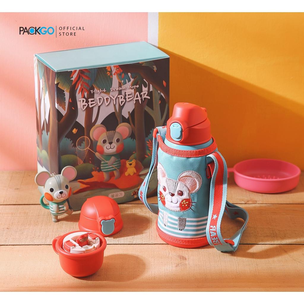 Bình giữ nhiệt cho Bé Trai hoặc Gái / Chính hãng 100% BEDDYBEAR/ BEDDY BEAR /Con Chuột 3D / phù hợp Bé từ 2 tuổi trở lên