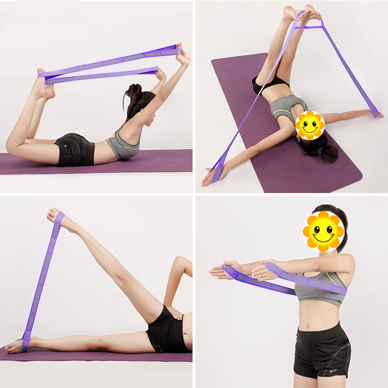 Dây tập YOGA Elecstic Band , Yoga Stretch Belt- Dây miniband hỗ trợ các bài tập thể dục tại nhà (Màu Ngẫu Nhiên )