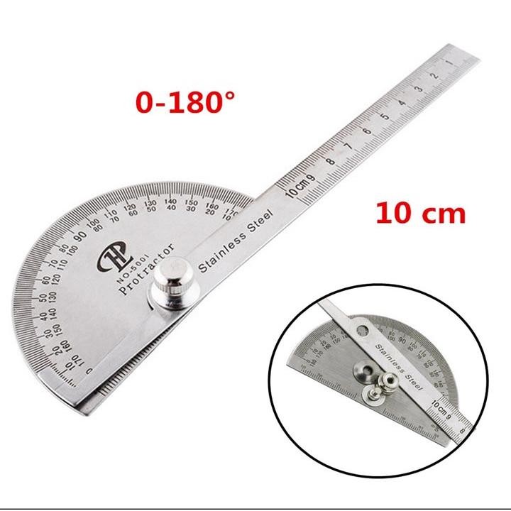 Thước đo góc 0-180 độ có thể điều chỉnh - 10cm