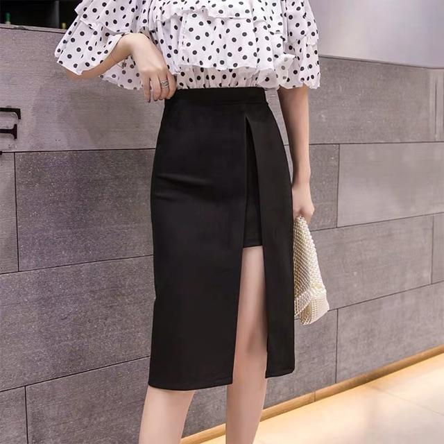 Chân Váy Bút Chì Sẻ trước Chữ V Thời Trang Nữ