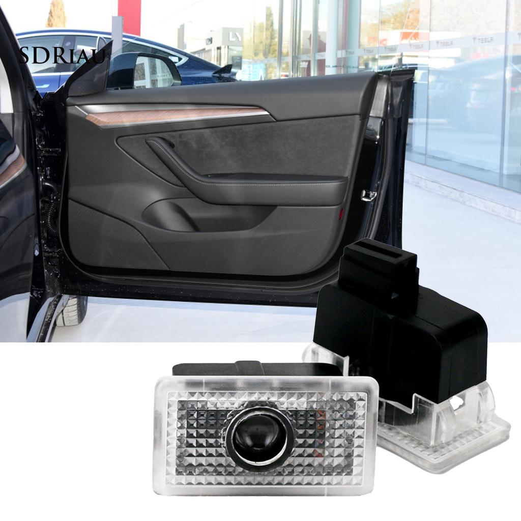 TESLA Set 4 Đèn Chiếu Sáng Gắn Cửa Xe Ô Tô