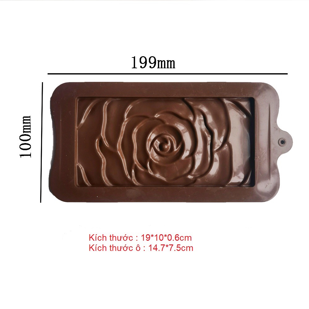 Khuôn silicon hoa hồng 4d