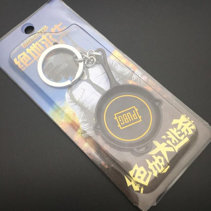 Móc khóa chảo PUBG quai tròn nhiều màu