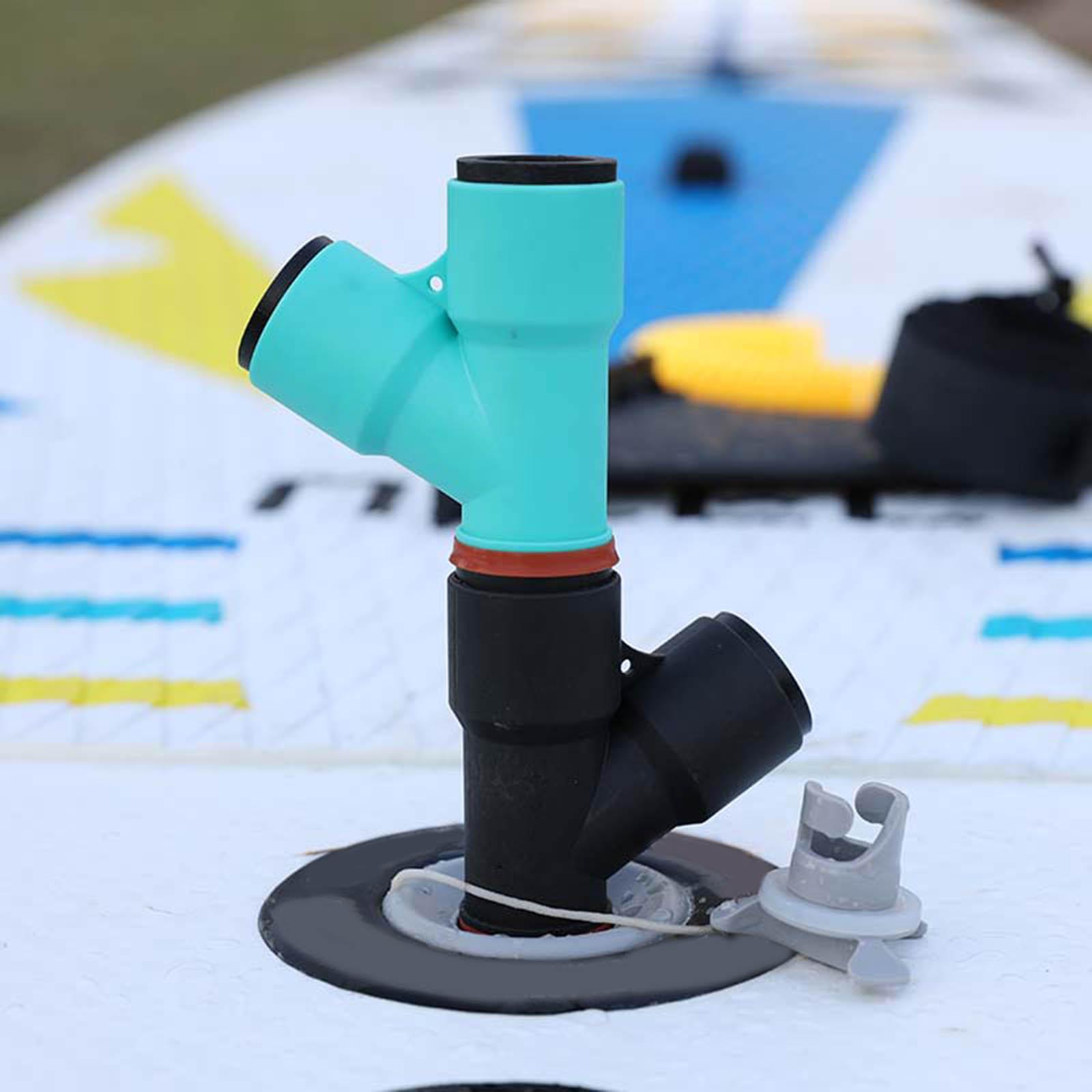 Inflatable Boat Air Valve Adaptor Dual Head Air Pump Adapter Connector