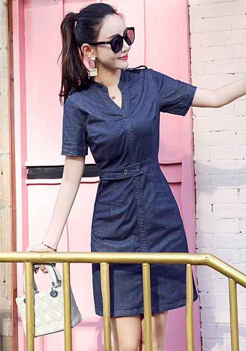 ĐẦM JEAN NẸP TRƯỚC DỰ TIỆC D709DJ