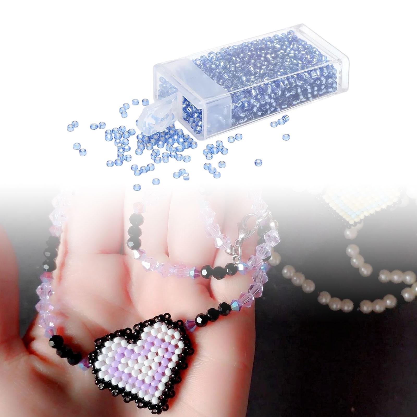 1000Pcs Beads Craft Beads with Storage Box Handcrafted Home Decoration Small Beads Spacer Beads for DIY Pendants Earring Jewelry Making