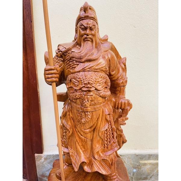 Tượng quan công gỗ hương cao 40cm