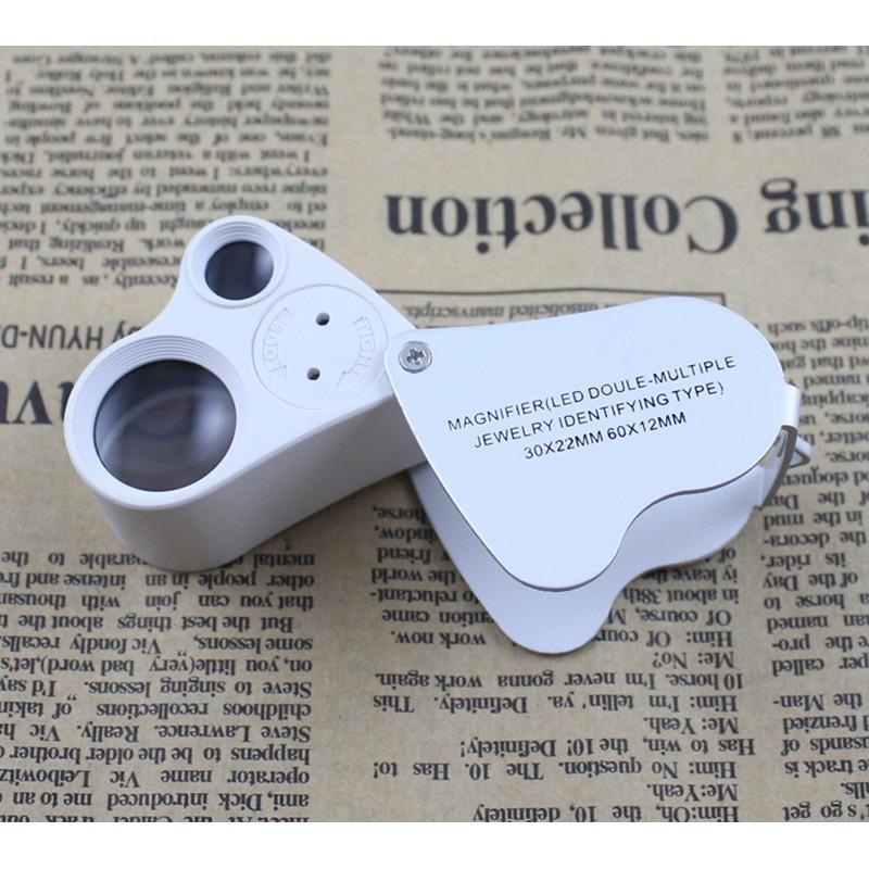 Kính lúp 30X-60X cầm tay có đèn V2