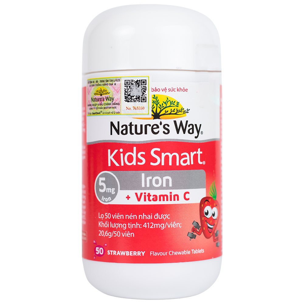 Nature's Way Kids Smart IRON C - Bổ Sung Sắt Cho Trẻ Em (50 viên /Lọ)