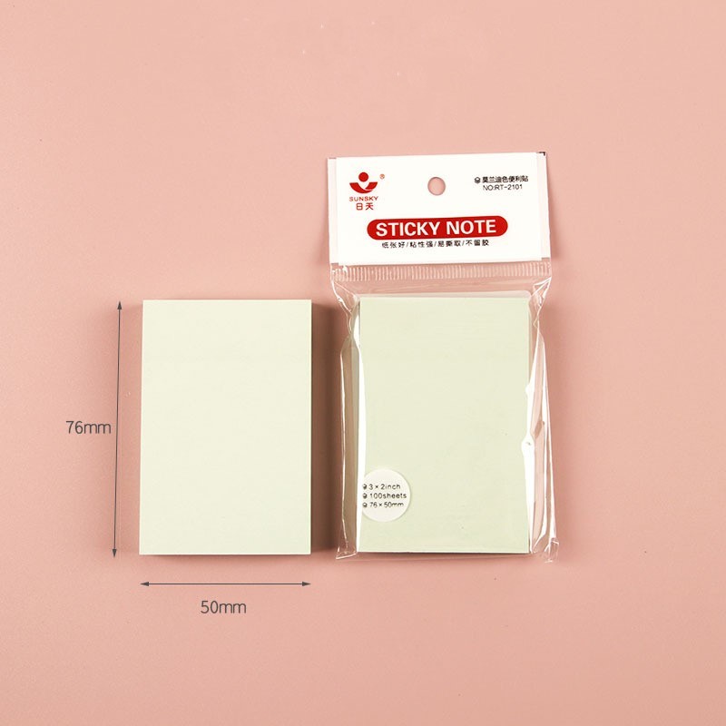 Tập 100 tờ giấy note ghi chú dày mịn Sticky Note 5 màu B192