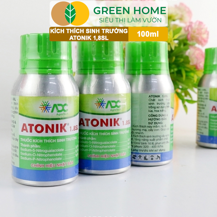 Phân Bón Lá Atonik 1.8SL GreenHome, Chai 100ml, Kích Rễ Mạnh, Bung Chồi Nhanh, Tăng Đậu Trái