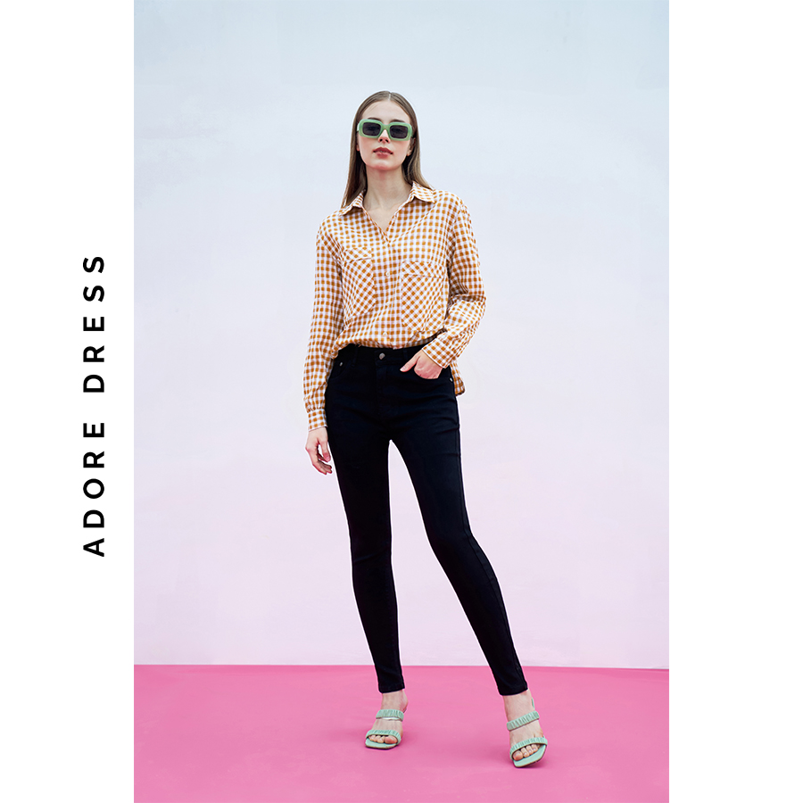 Áo sơ mi Shirts đũi  túi ốp lệch 2 màu 313SH1002 ADORE DRESS