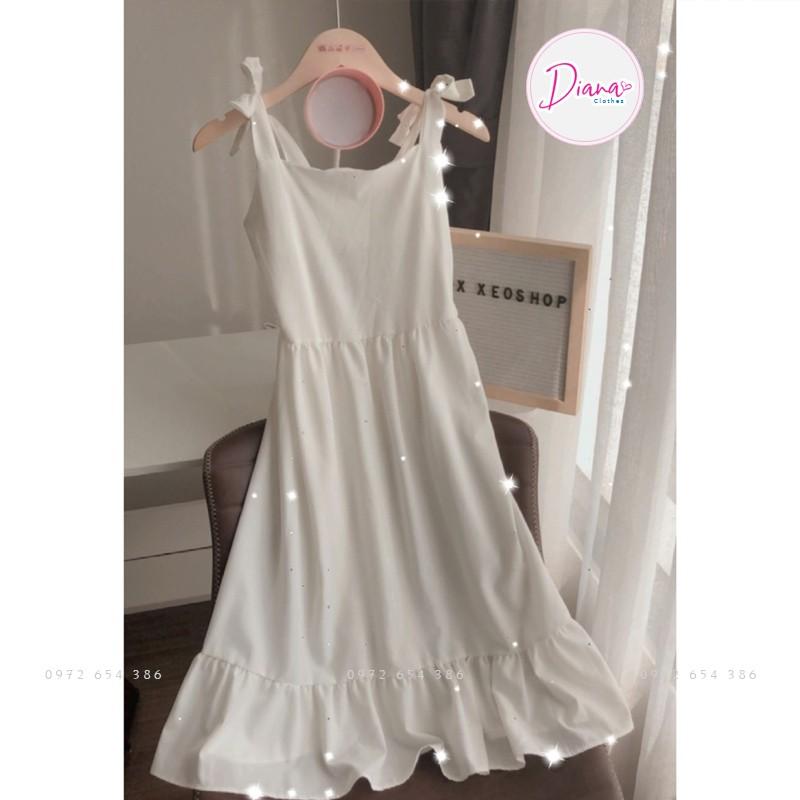 Đầm nữ 2 dây - váy nữ Babydoll dáng suông Hàn Quốc - màu đen trắng - Đi chơi cực cá tính