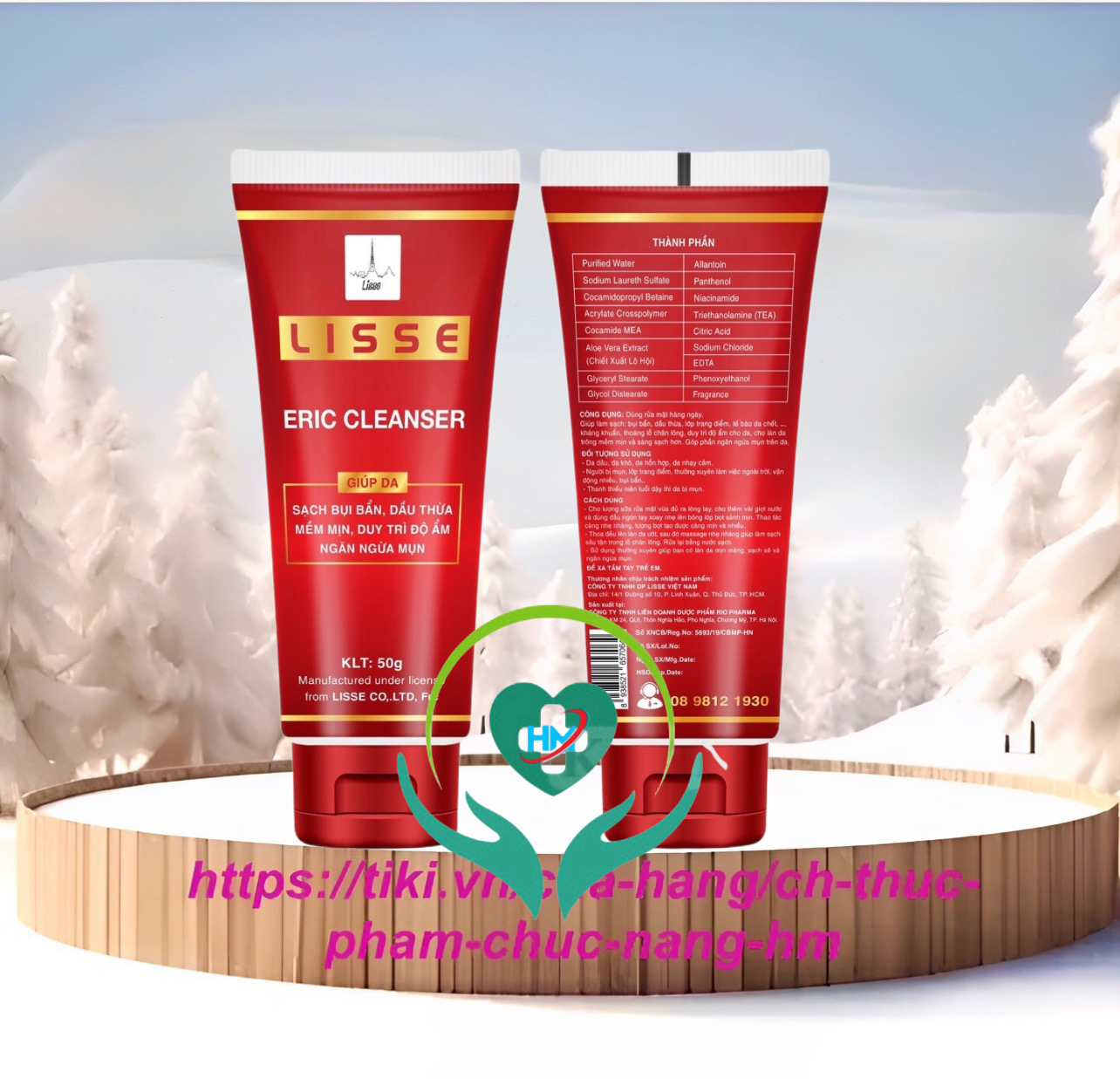 Lisse Sữa Rửa Mặt ERIC CLEANSER - Giúp:SẠCH BỤI BẨN, DẦU THỪA, MỀM MỊN, DUY TRÌ ĐỘ ẨM, NGĂN NGỪA MỤN
