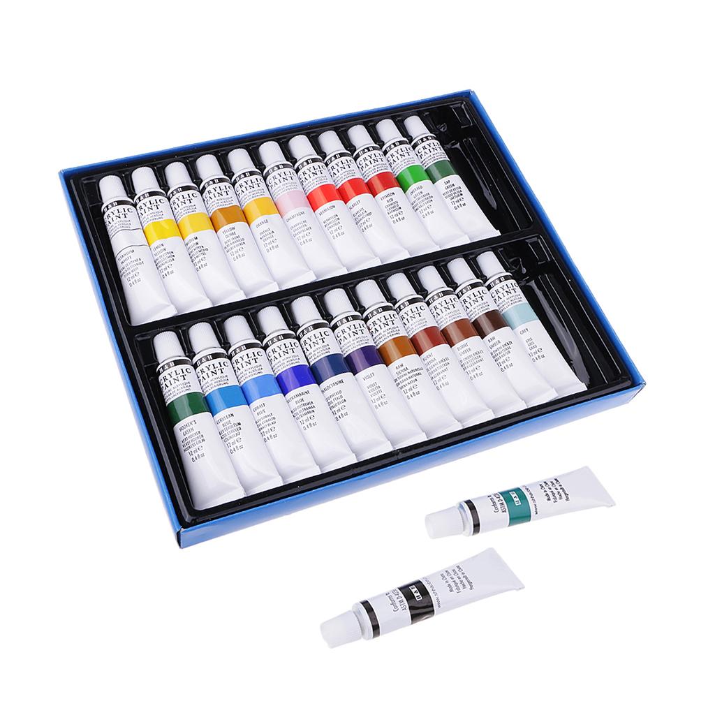 Artists Painting Tools Acrylic Paint 24 Color Acrylic Color Painting Pigment