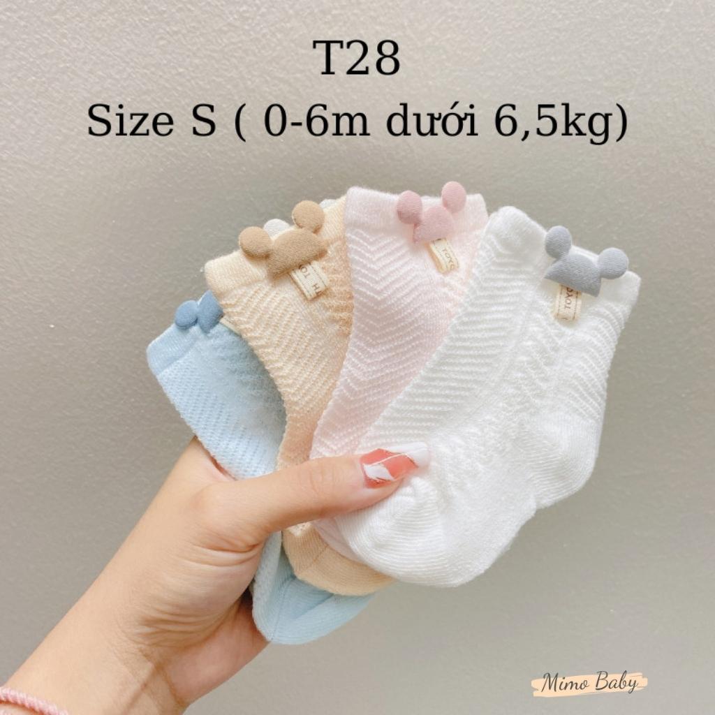 Tất lưới cao cổ gắn hình dễ thương cho bé T28 Mimo baby