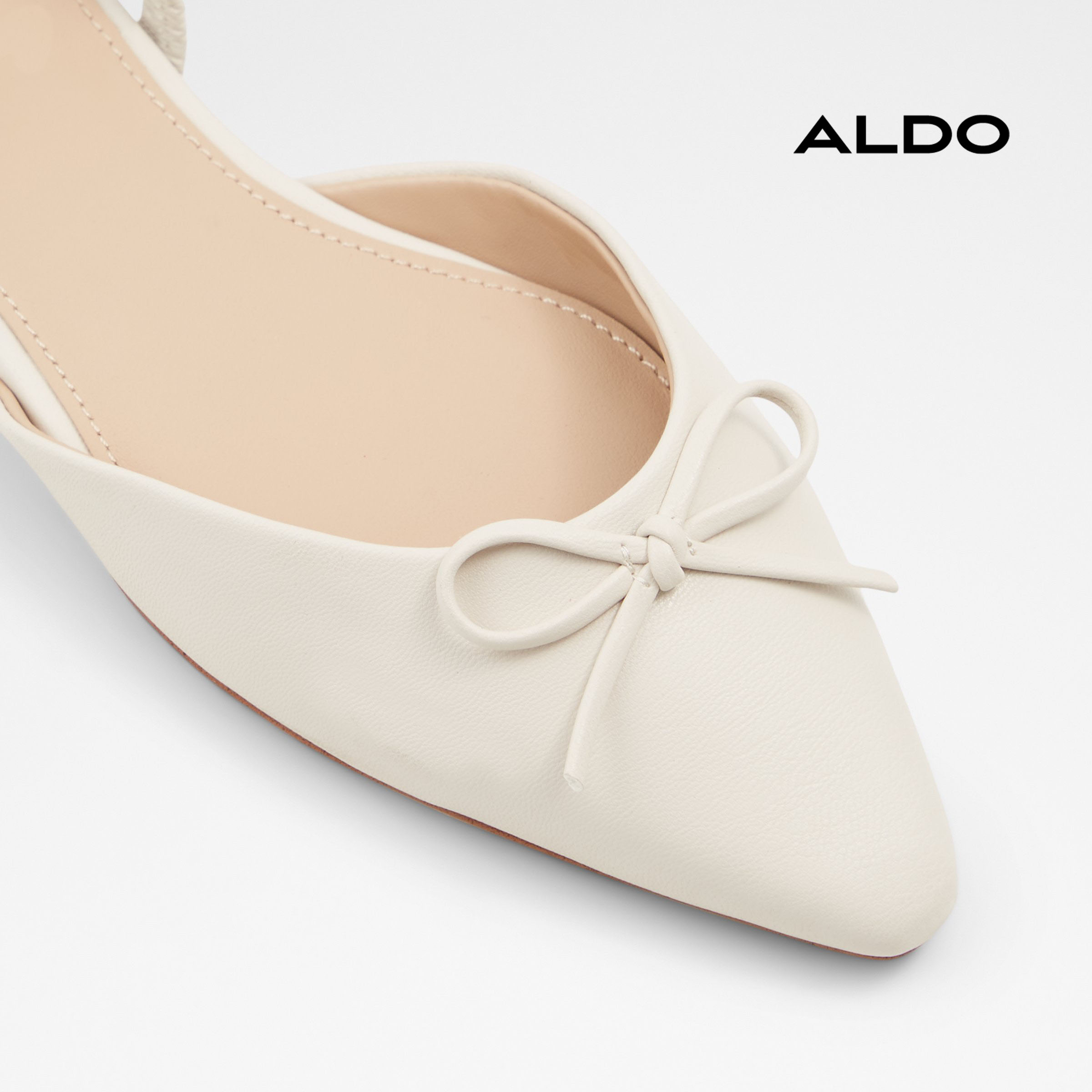 Giày búp bê nữ hở gót ALDO FELLAN100 - White - Size