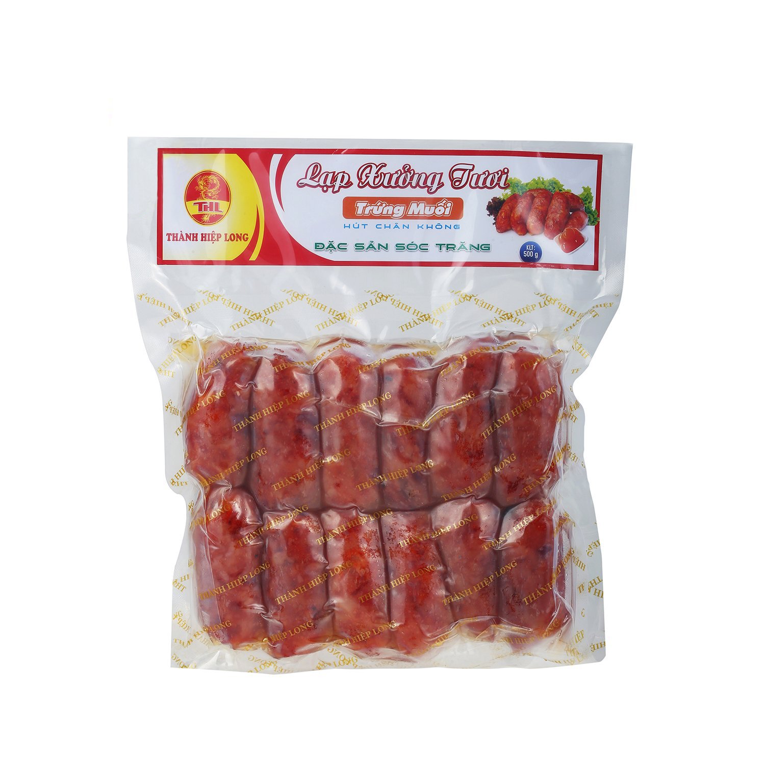 Lạp Xưởng Tươi Trứng Muối Mai Quế Lộ Sóc Trăng - Hút chân không túi 500gr