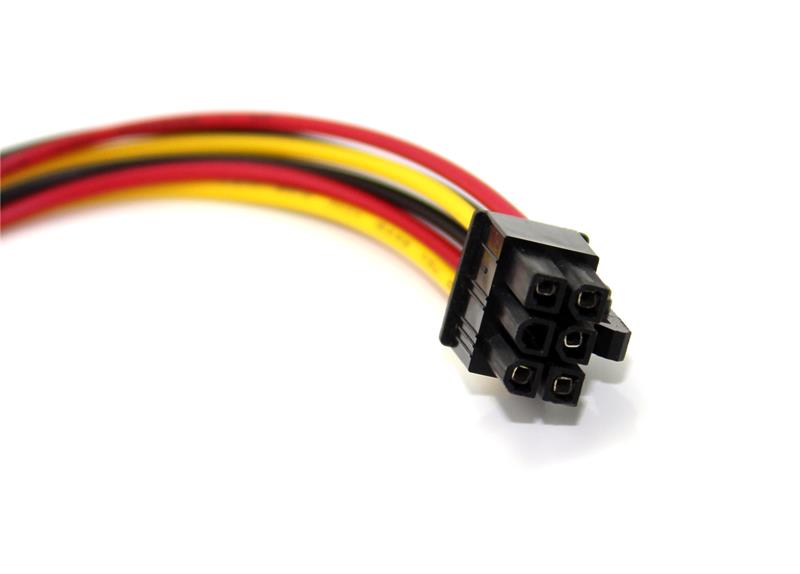 Cáp chuyển 2 đầu nguồn 4 pin ra nguồn 6 pin cho vga