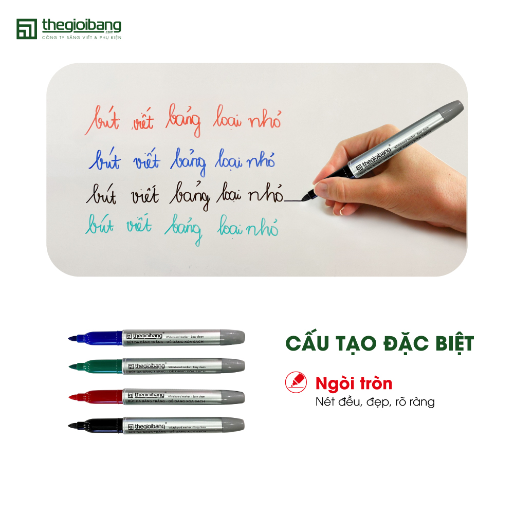 Bút Lông Bảng Trắng Trẻ Em - Bút Dạ Bảng Trắng Thế Giới Bảng - Ngòi 1.5mm