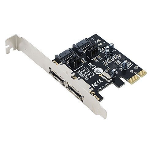 Card PCI-E Express 2 cổng SATA 3.0 tốc độ 6Gb/s eSATA SATA III - Hàng Nhập Khẩu