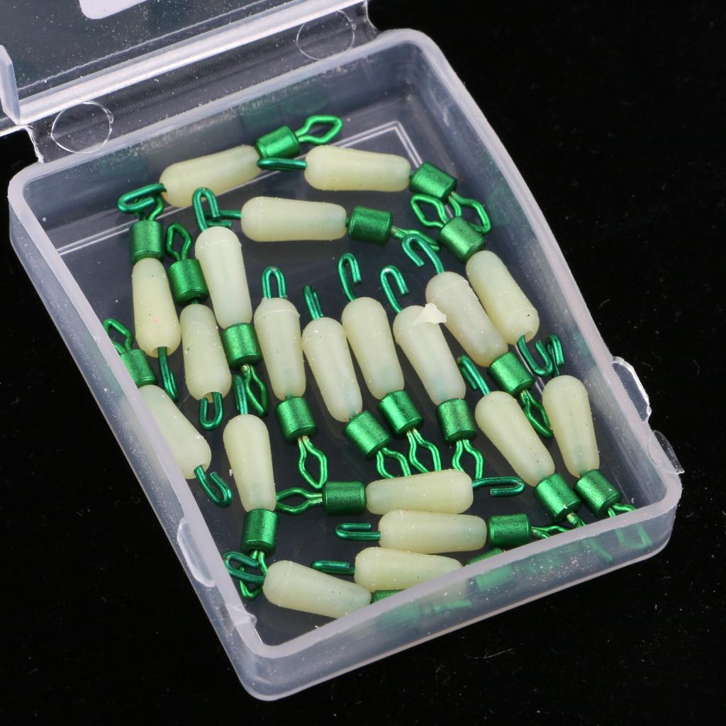 20pcs Fishing Hook and Line Connectors Swivels Fast Sub-line Clip Ring Fishing Accessories 14/15/17mm