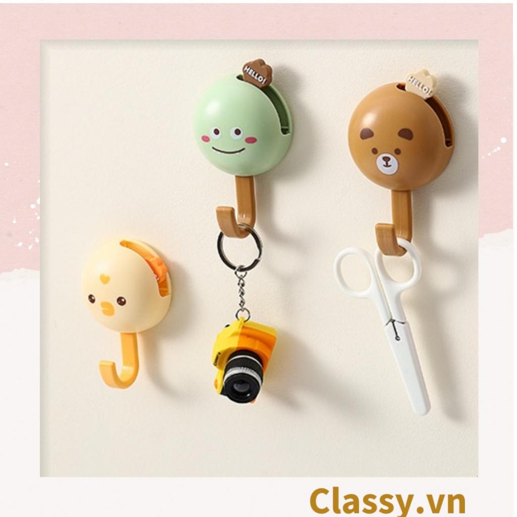 Classy Móc dán tường, móc treo đồ họa tiết dễ thương keo dán 3M chắc chắn, size lớn PK1565