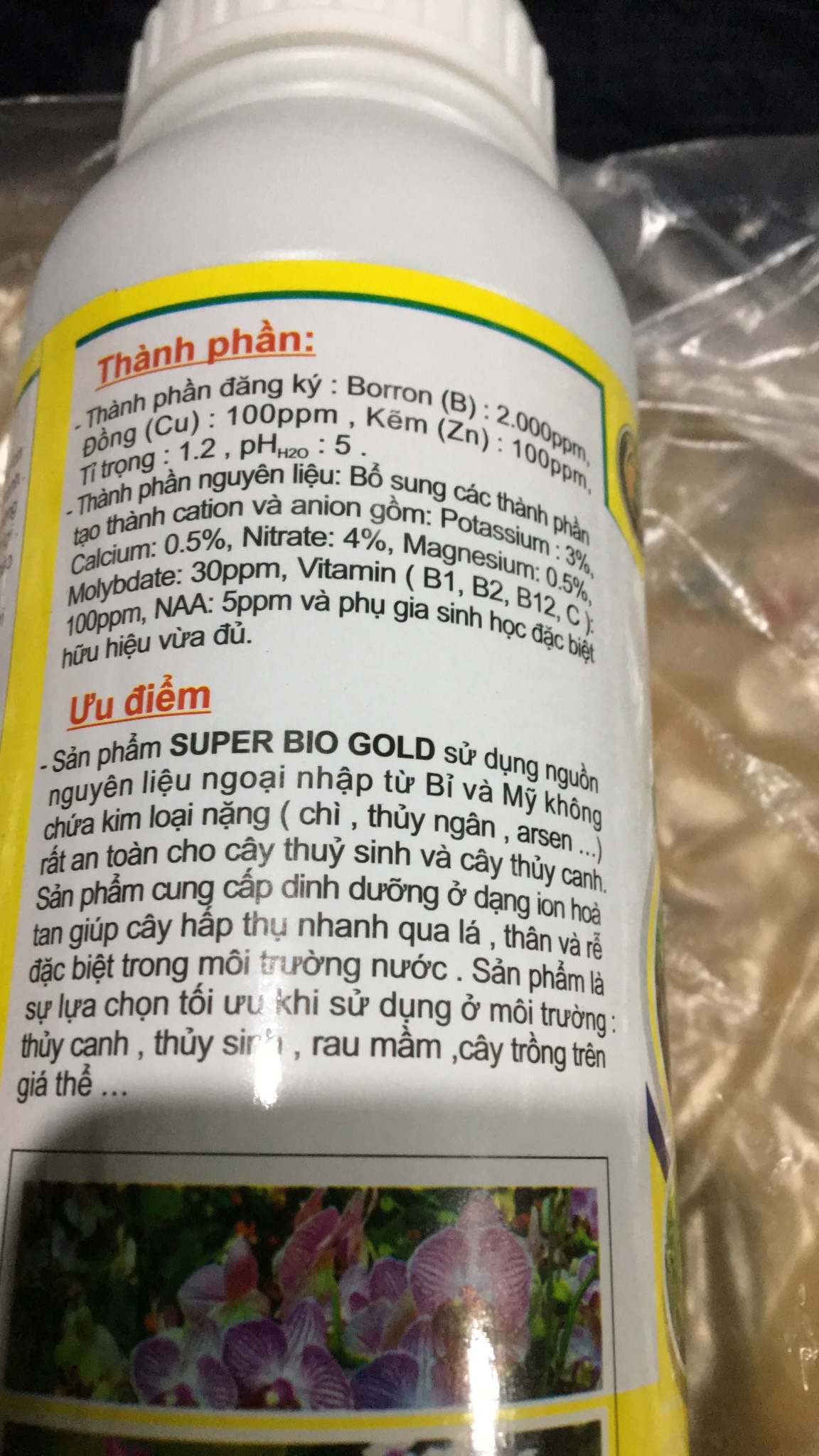 Dinh dưỡng dùng cho thủy sinh, thủy canh Super Bio Gold