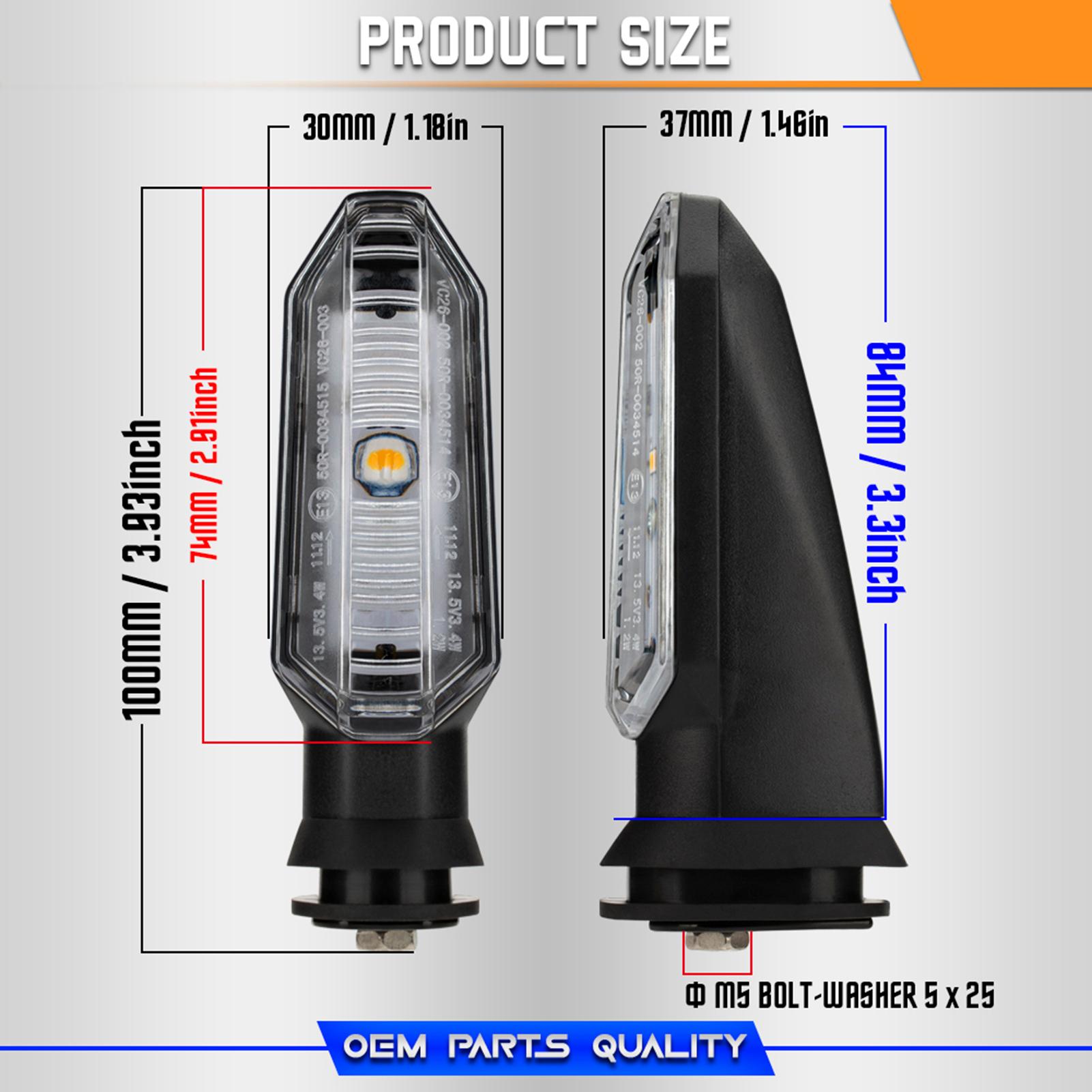 2pcs LED Turn Signal Indicator Replacement for HONDA CLICK 125 I CLICK 150 I VARIO 125 VARIO 150 WINNER 150 X X-ADV 150 Motorcycle