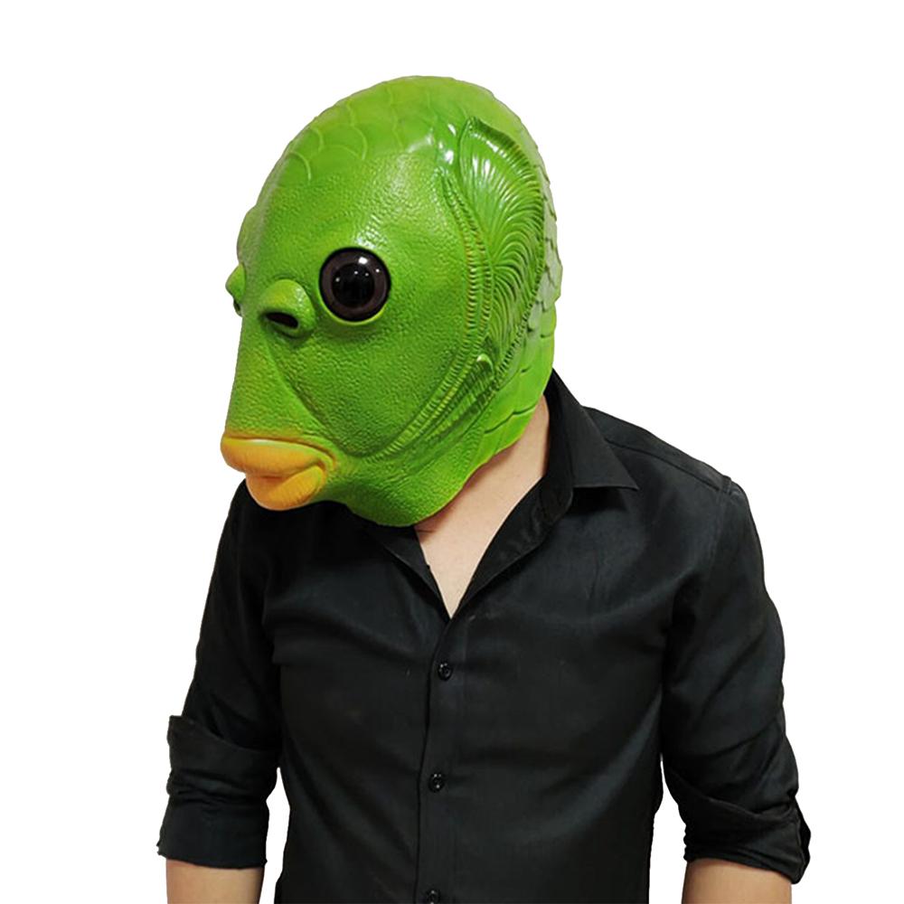 Mặt nạ đội đầu hình nàng tiên cá màu xanh lá cây ngộ nghĩnh,bằng cao su trọng lượng nhẹ,