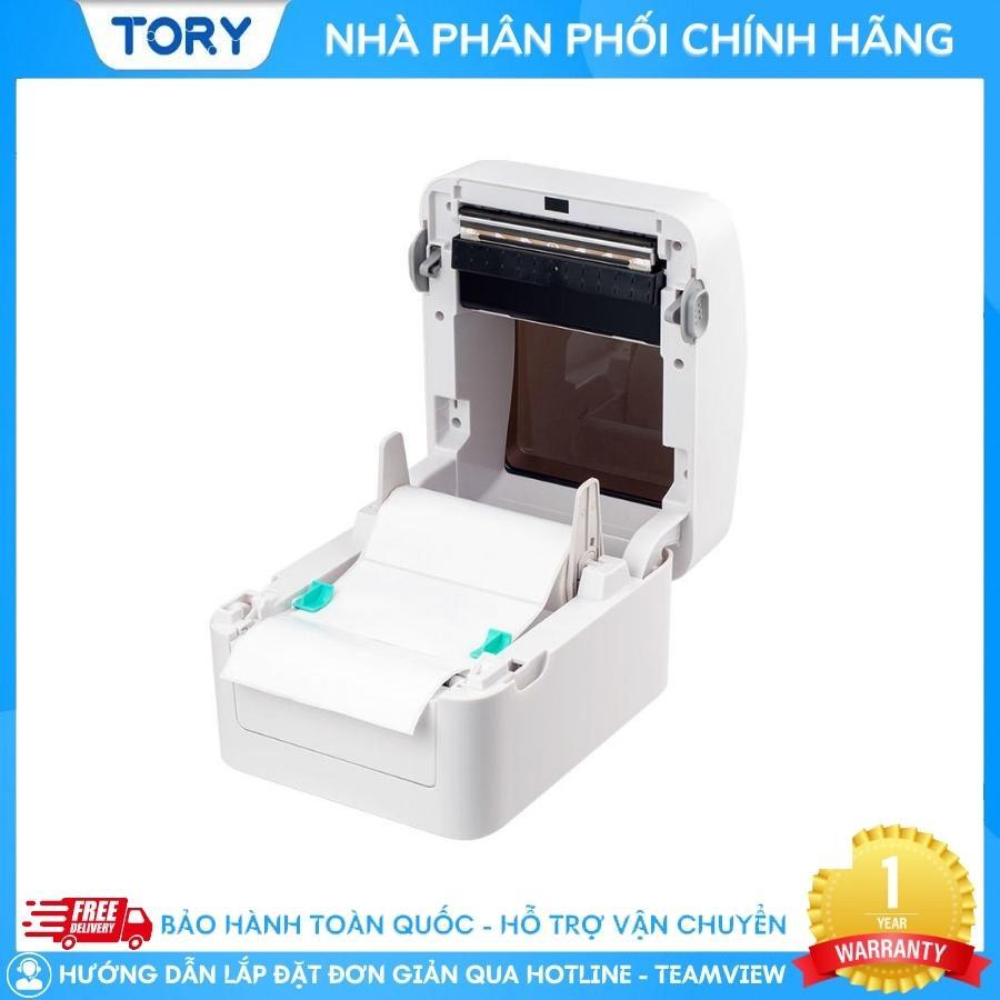 Máy in tem nhãn, mã vạch Xprinter XP-420B cổng USB + LAN. Máy in đơn hàng, in tem, in vận đơn TMĐT khổ 110mm
