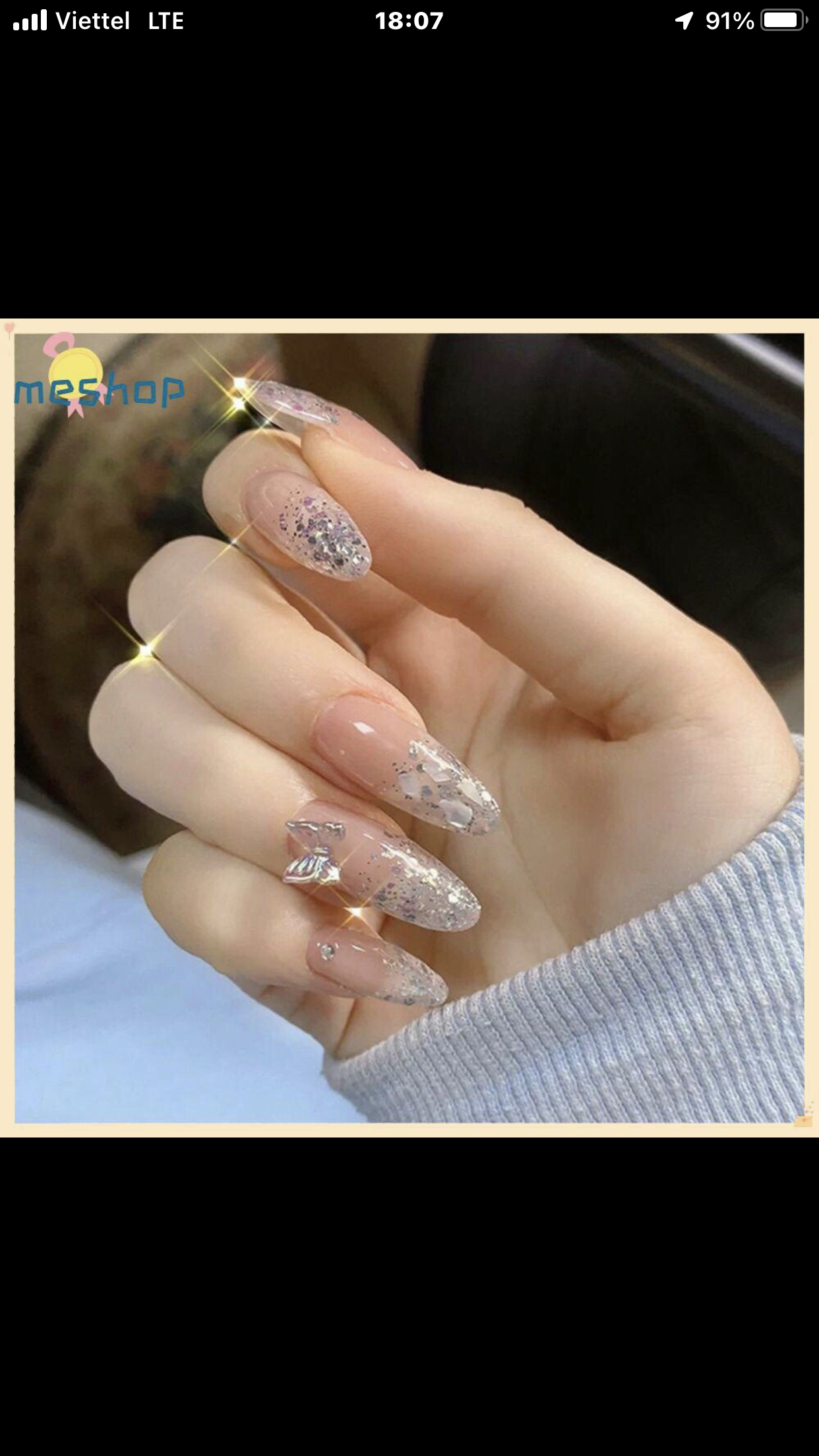 Bộ 24 móng tay giả nail thơi trang như hình (Y-087)