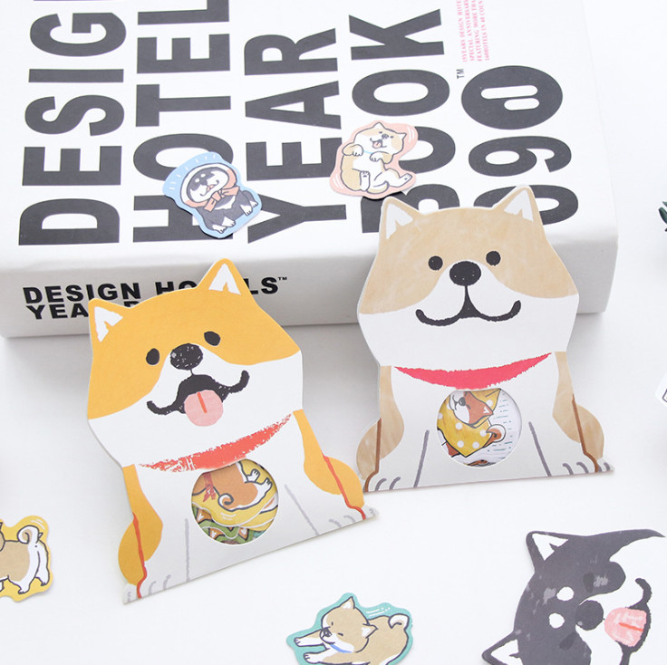 30 Miếng Sticker trang trí chó Shiba Inu &amp; Husky