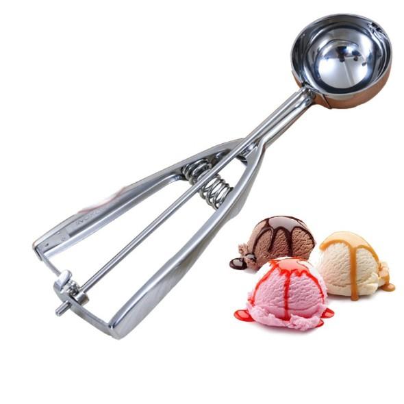 Kẹp múc kem sữa chua trân châu inox - kẹp múc kem Ý Gelato ( gắp kem được như ý muốn)