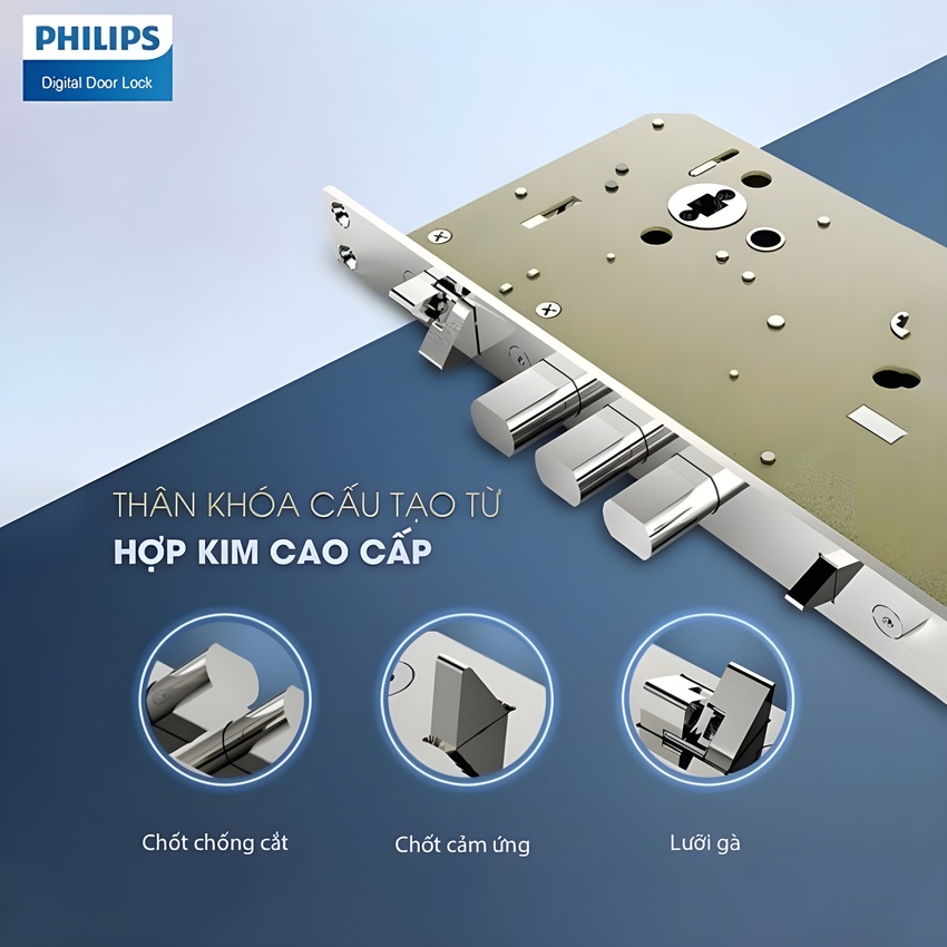 Bộ khóa cửa thông minh . Thương hiệu Hà Lan cao cấp Philips. Hàng chính hãng