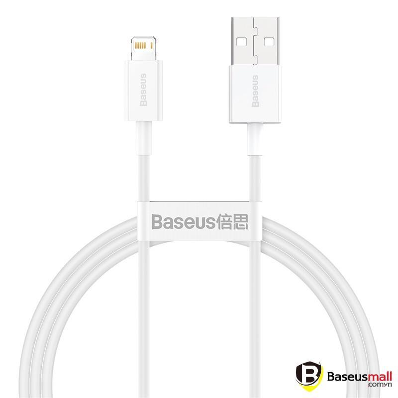 Cáp sạc Baseus Superior Series Fast Charging Data Cable cho 7/8/X/12/13 Series (2.4A,480Mbps,Fast charge,ABS/TPE ) (Hàng chính hãng