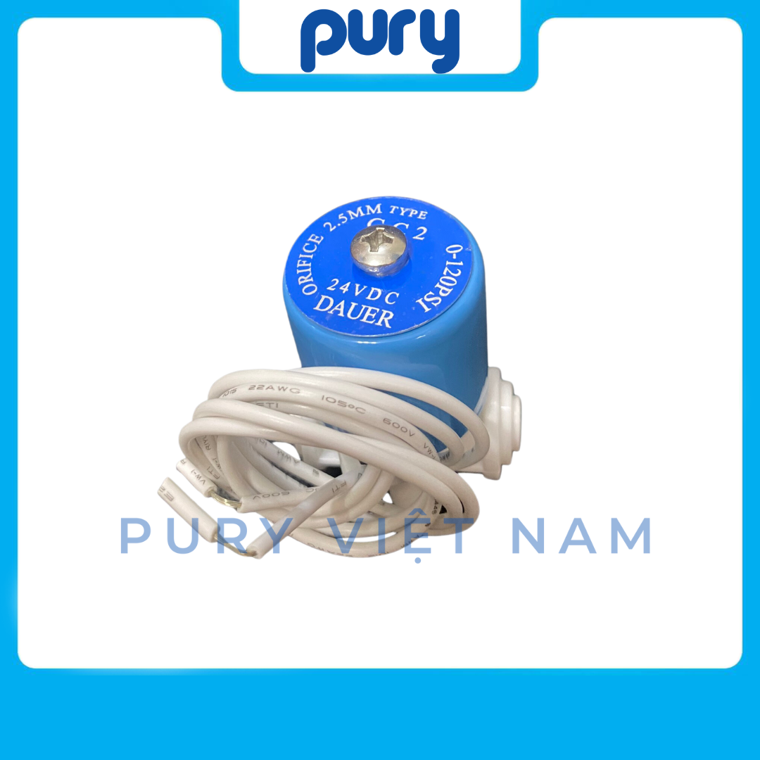 Van Điện Từ Nối Nhanh 24V, 36V Máy Lọc Nước RO --- Van Điện Từ