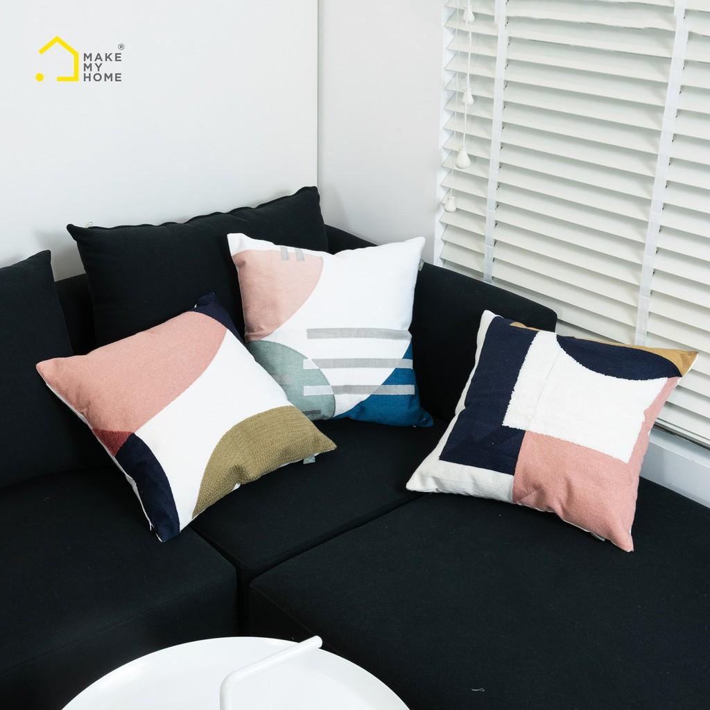 Gối Vuông Trang Trí, Gối Sofa Đơn Giản  Make My Home Piece