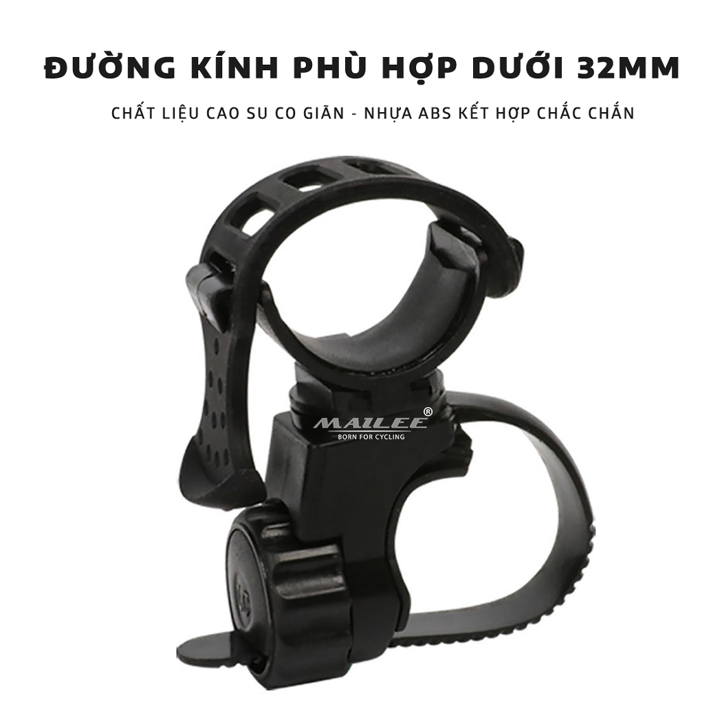 Kẹp Đèn Pin Gắn Tay Lái Xe Đạp LC06, Giá Đỡ Đèn Gắn Ghi Đông Xe Đạp 32mm Xoay 360 độ (không bao gồm đèn pin) Mai Lee