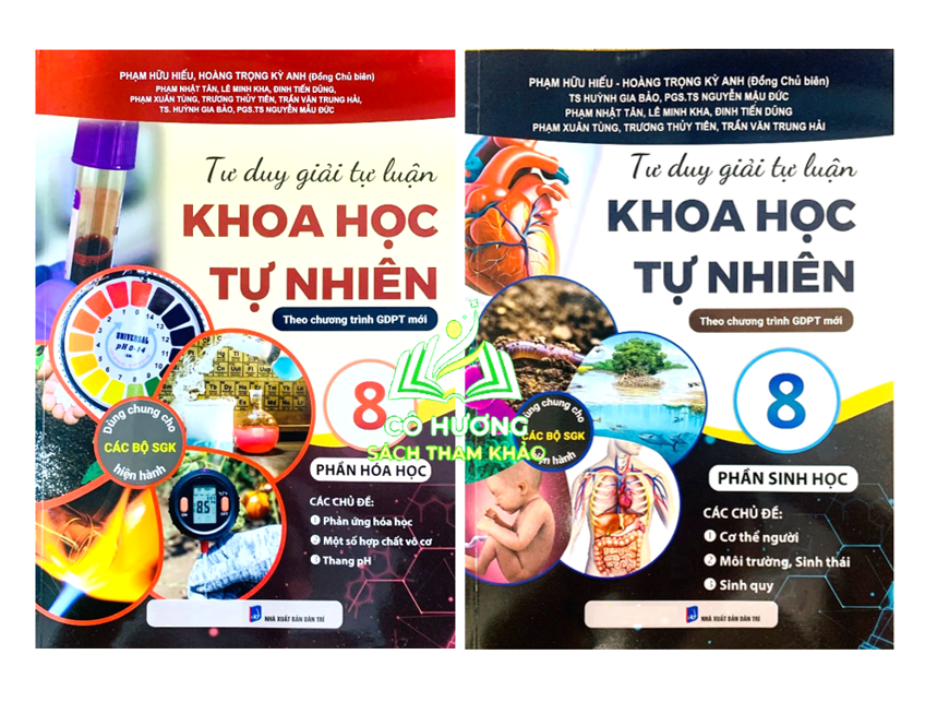 Sách - Combo Tư Duy Giải Tự Luận Khoa Học Tự Nhiên 8 - Phần Hóa Học - Sinh Học (Theo Chương Trình GDPT Mới)