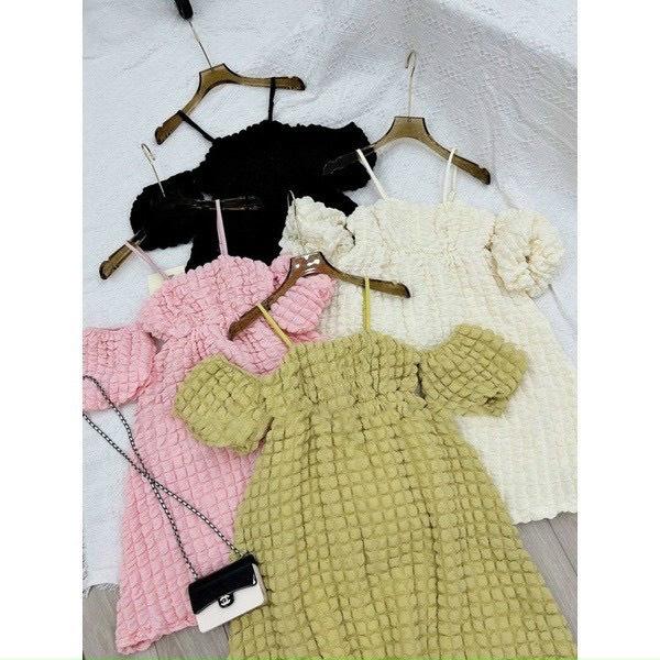 Đầm Thun Xốp Dáng Xòe Tiểu Thư Cách Điệu Thời Trang Thiết Kế Sang Trọng Cho Các Nàng