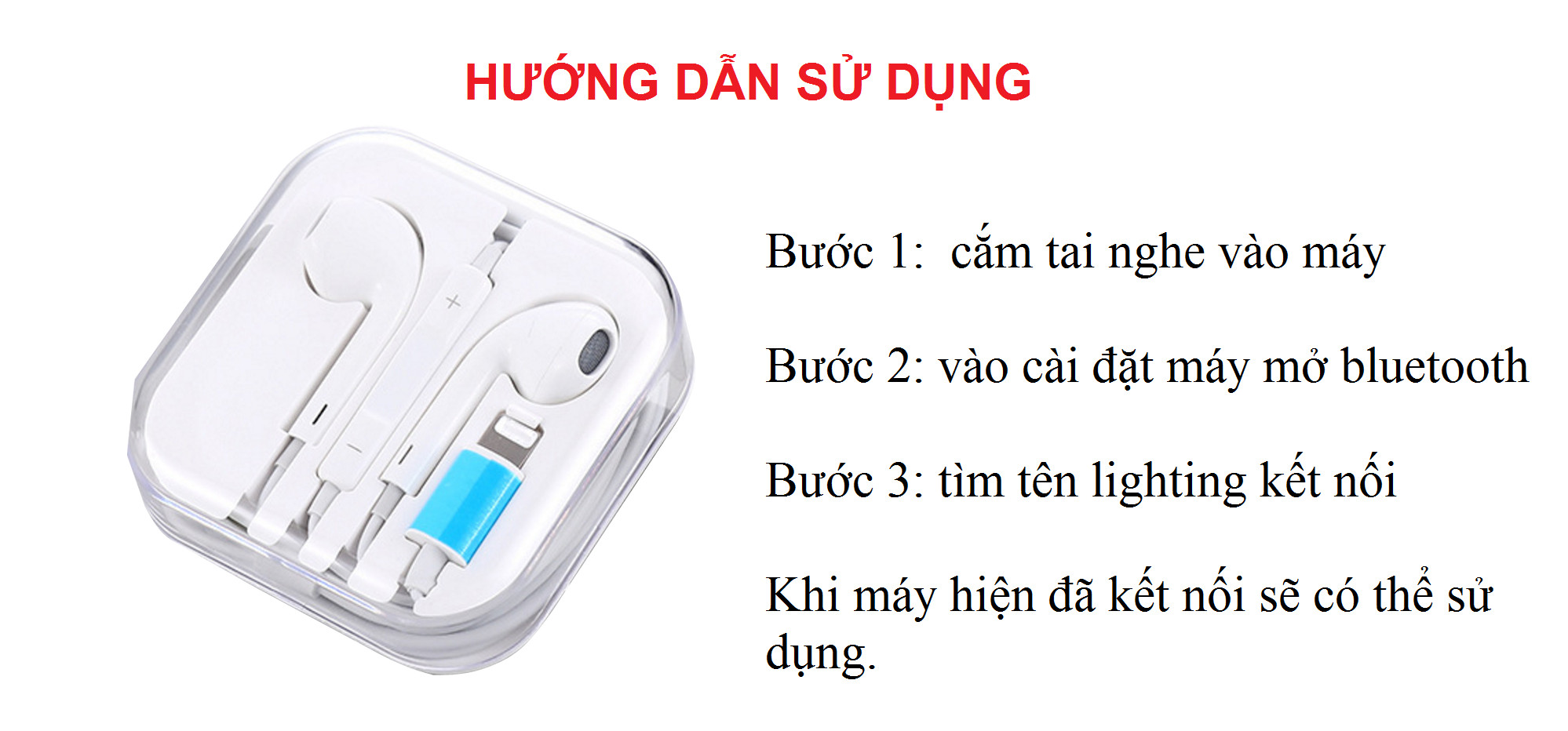 Tai nghe nhét tai có dây bluetooth dùng cho ip7 ip8 ipx pkcb07 cx7 pf77