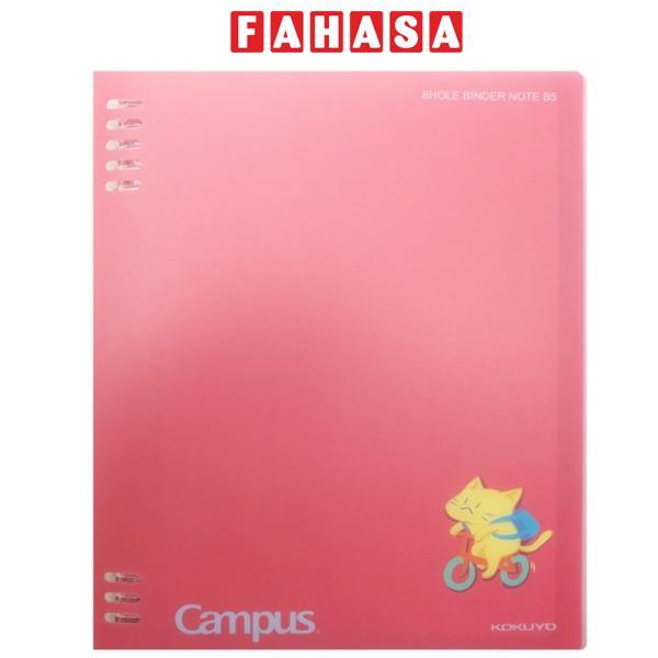 Sổ Bìa Còng 8 Lỗ B5 - Cat's Daily Life - Campus BN-B5H8CAT-01 - Màu Đỏ