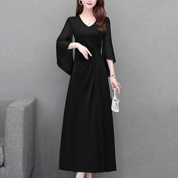 Đầm Xòe Dạ Hội Dáng Dài Kiểu Đầm Dự Tiệc Nữ Cao Cấp Phối Eo Cách Điệu GOTI 3312